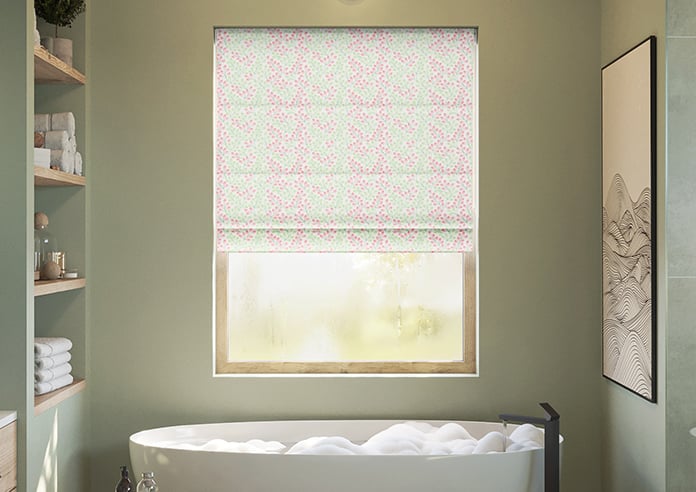 Fitzrovia Print, Pink Pop - Motorised Roman Blind - Image 3
